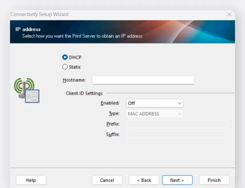 DHCP 선택 방법
